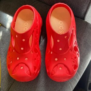 CROCS Caged Clog. Bright Red Slip-On Ventilated NEW!